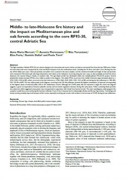 Middle- to late-Holocene fire history and the impact on Mediterranean pine and oak forests according to the core RF93-30, central Adriatic Sea